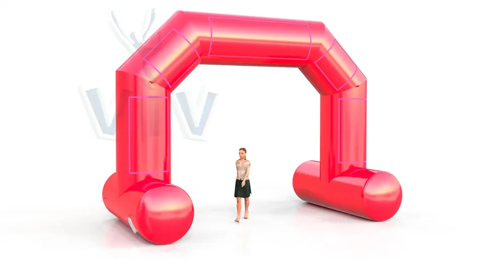 Diagonal self - standing gate 6 m commercial promotional inflatable gate