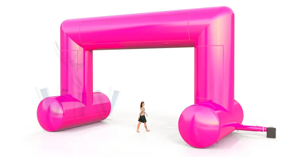 Rectangular self - standing gate 10 m commercial promotional inflatable gate