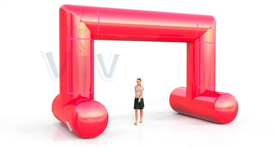 Rectangular self - standing gate 6 m commercial promotional inflatable gate