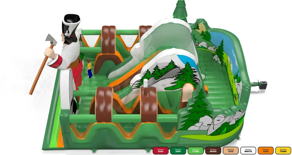Birgand's Adrenaline commercial inflatable obstacle course
