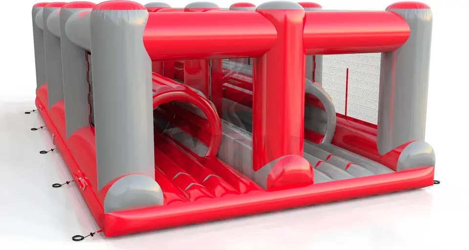 Obstacle course with tunnels commercial inflatable obstacle course
