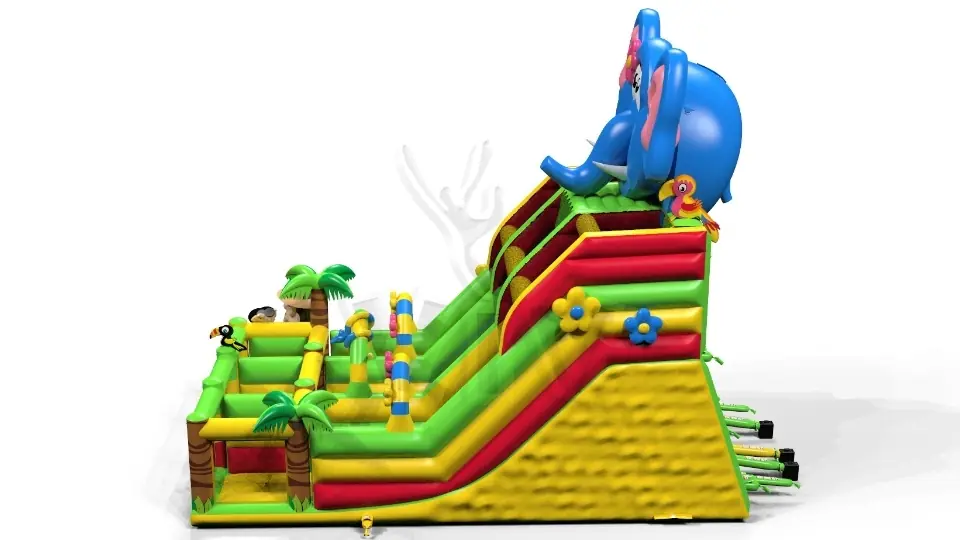 Elephant commercial inflatable slide
